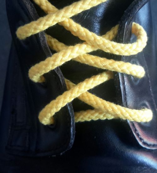 Yellow Bootlaces For  20 Hole Boots.
